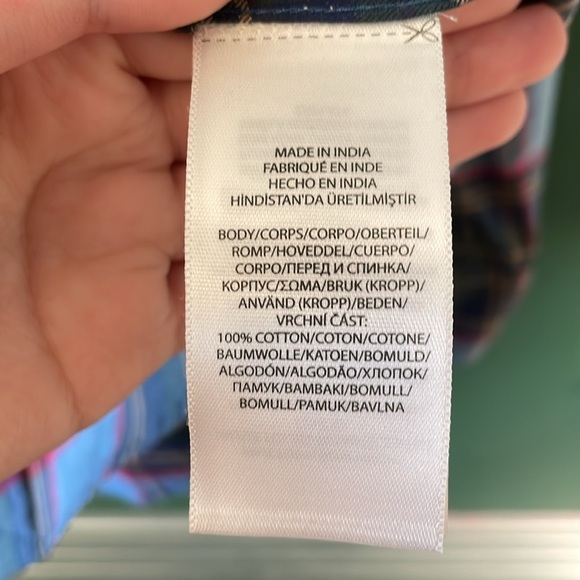 Polo Ralph Lauren Men's XXL Blue Pink Cream Plaid Shirt Classic Preppy Pocket - Picture 4 of 7